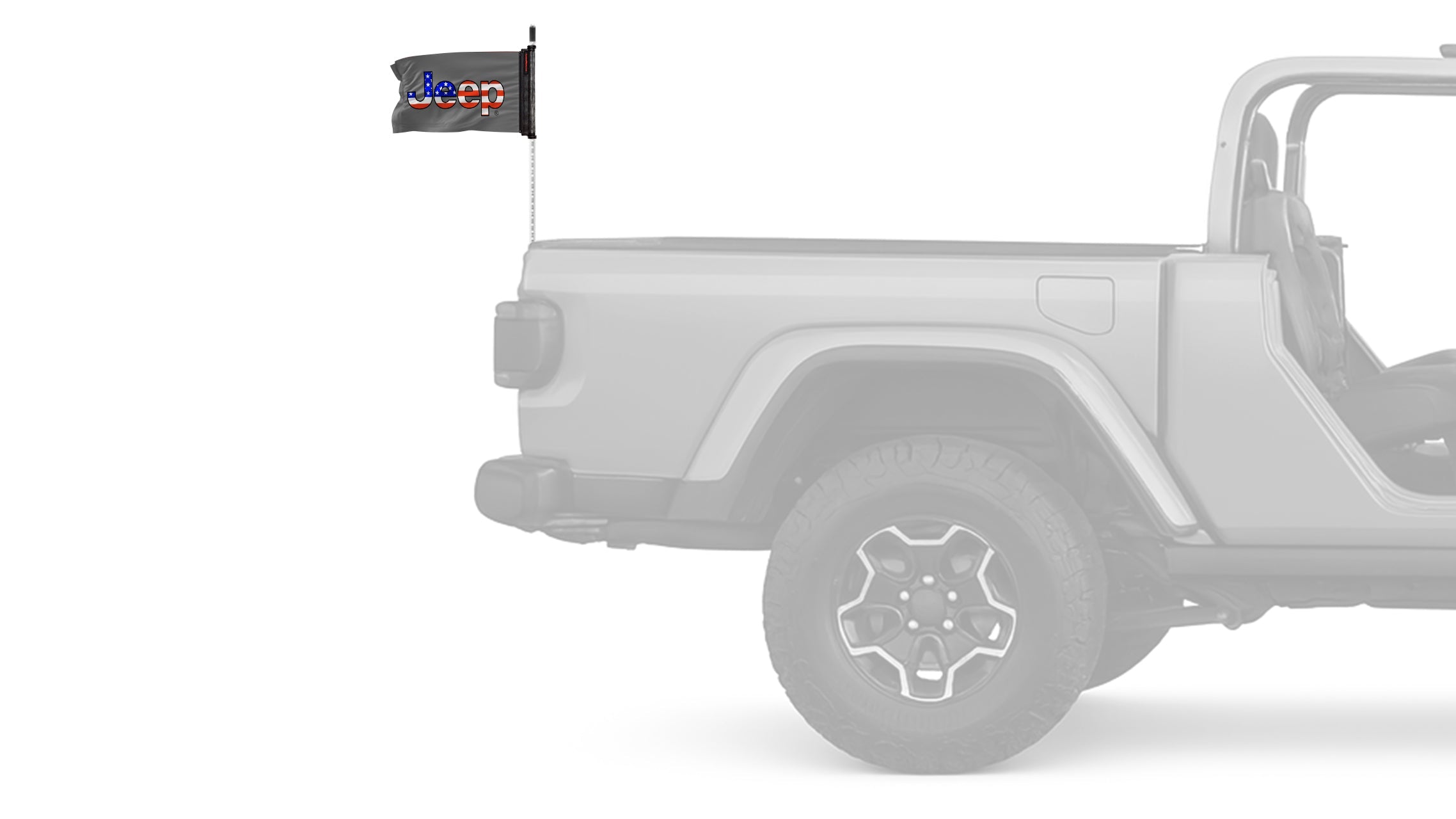 Jeep USA 12"x18" Forever Wave Flag for Jeep Wrangler JLU 4-Door 2018-Present
