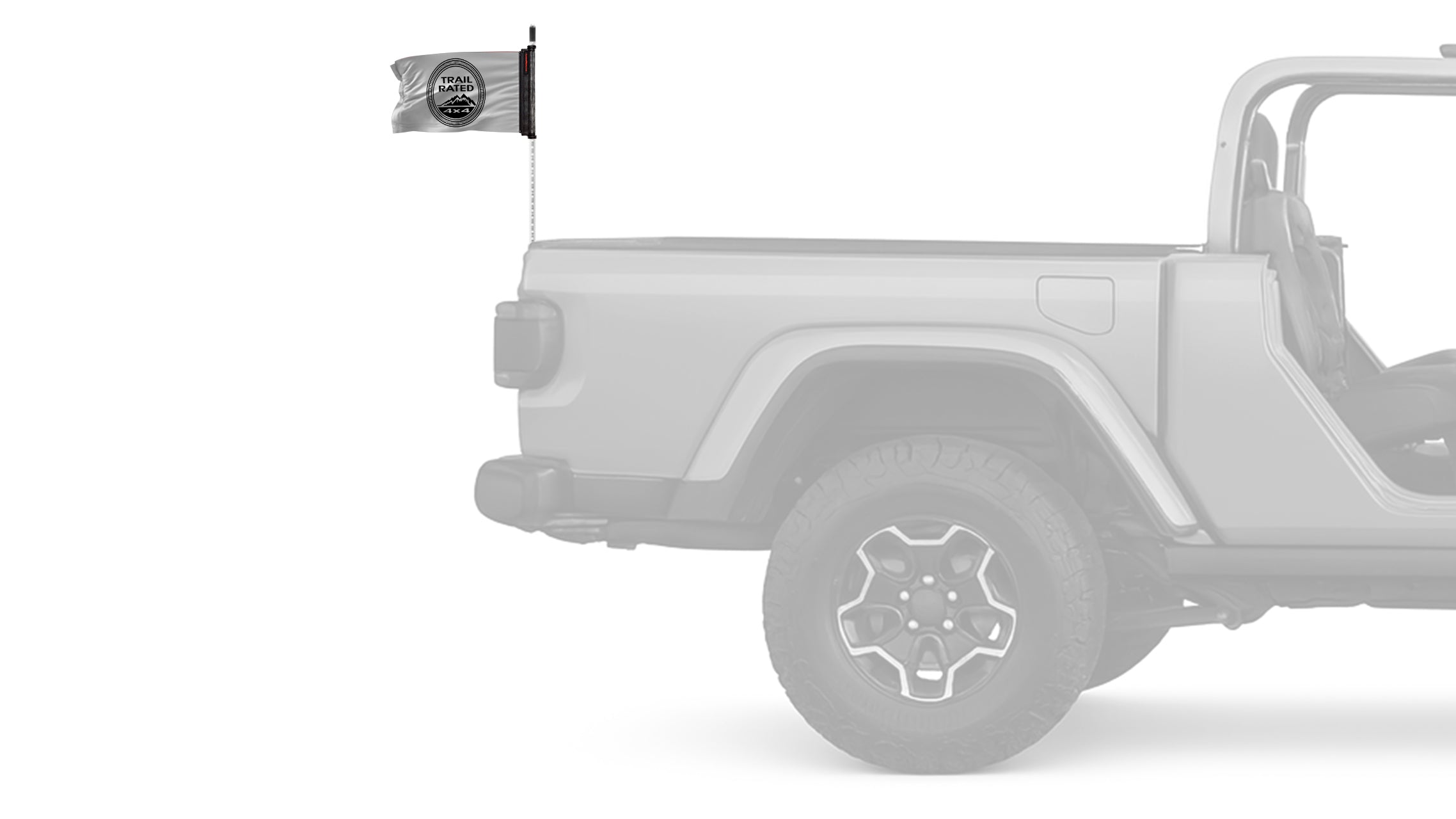 Trail Rated 12"x18" Forever Wave Flag for Jeep Wrangler YJ 1986-1995