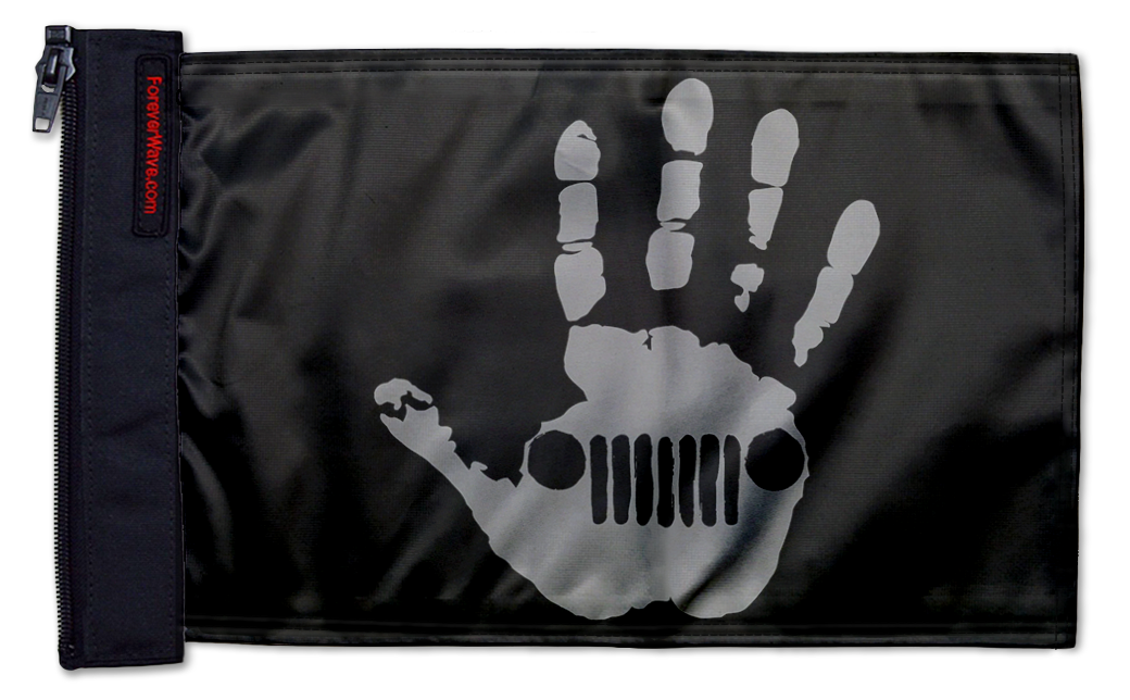 Jeep Wave 12"x18" Forever Wave Flag for Jeep Wrangler JLU 4-Door 2018-Present