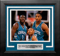 Larry Johnson, Alonzo Mourning, & Muggsy Bogues Charlotte Hornets 8" x 10" Framed Basketball Photo