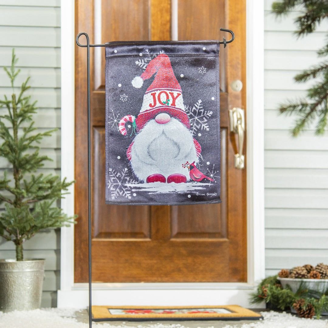 Joy Gnome Christmas Garden Flag 2 Sided