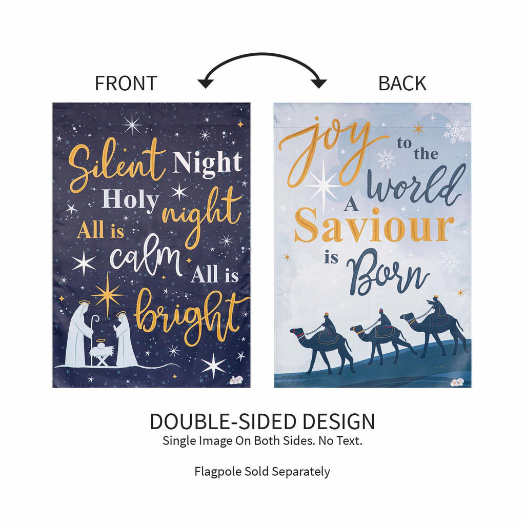 Joy to the World Christmas Garden Flag 2 Sided