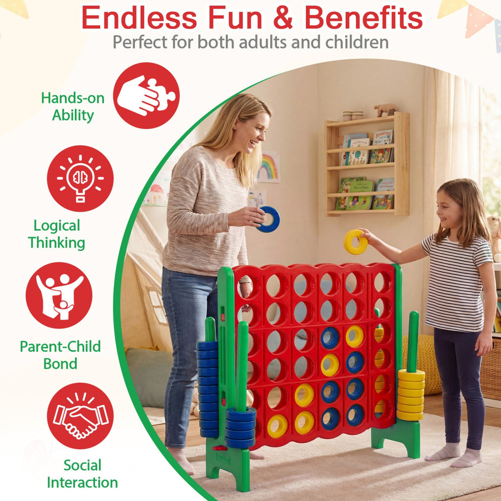 Jumbo 4-to-Score Game Set 3.5FT Tall Oversized Outdoor Lawn Game
