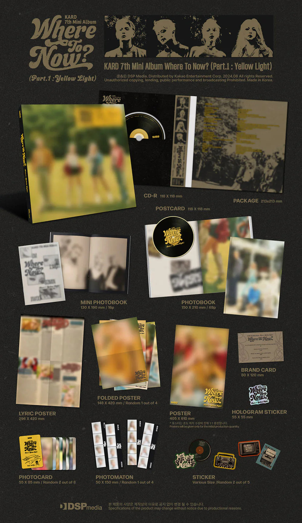 Kard 7th Mini Album - Where To Now? Part.1 : Yellow Light Photobook