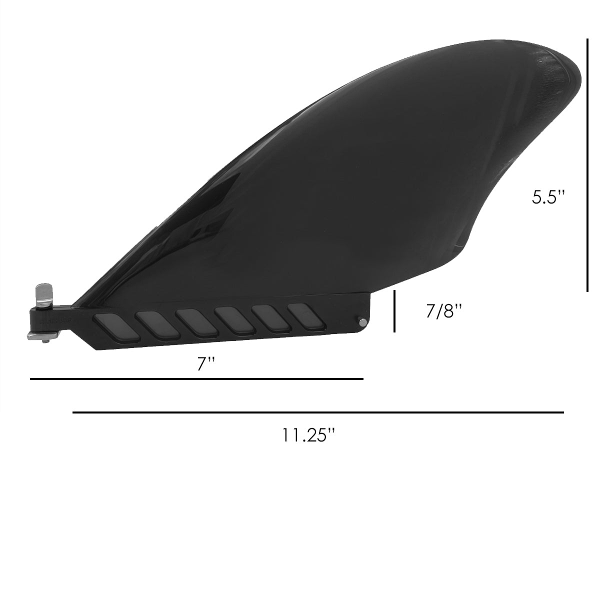 5.5" Keel Center Fin Rigid Fin & Toolless Screw