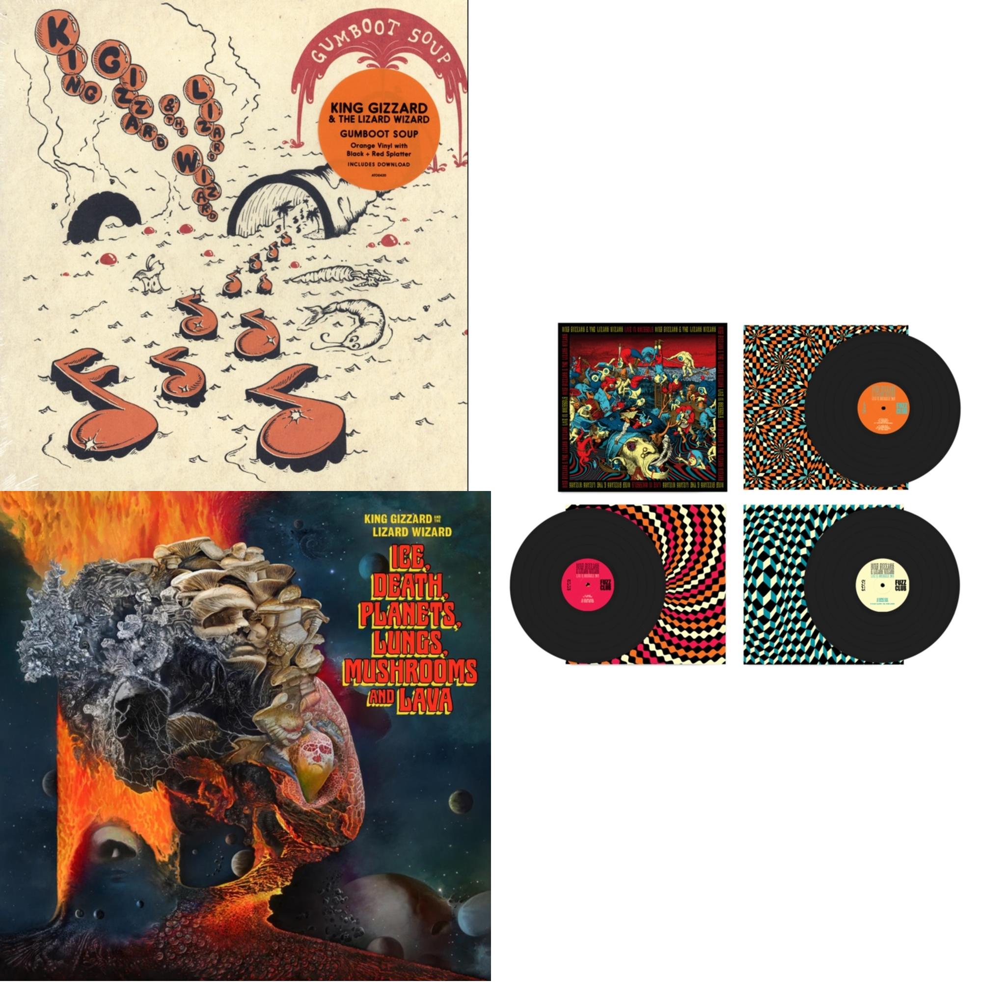 Live In Brussels '19 (Fuzz Club Official Bootleg) & Ice, Death, Planets, Lungs, Mushrooms & Lava (2LP/Recycled Black Wax Vinyl) & Gumboot Soup