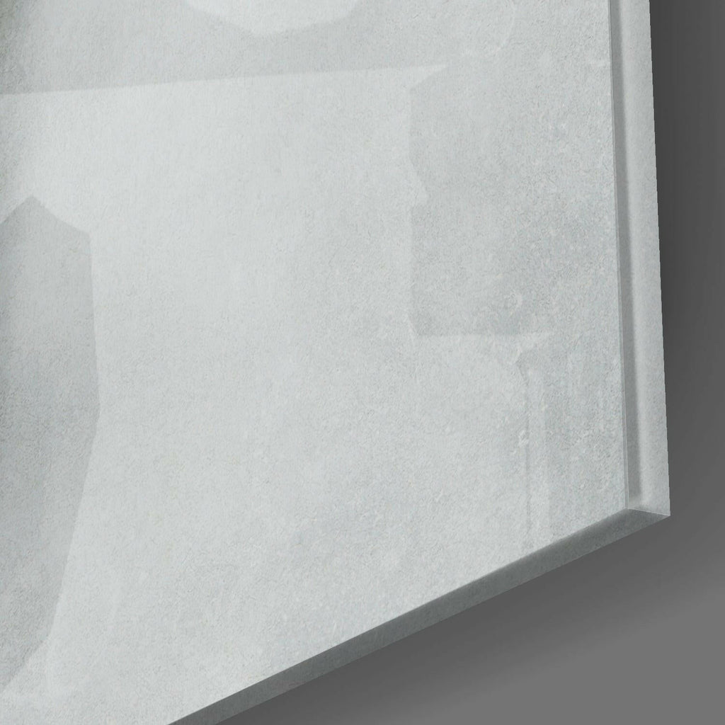 Hand Behind Misty Fog Silhouette Glass Wall Art