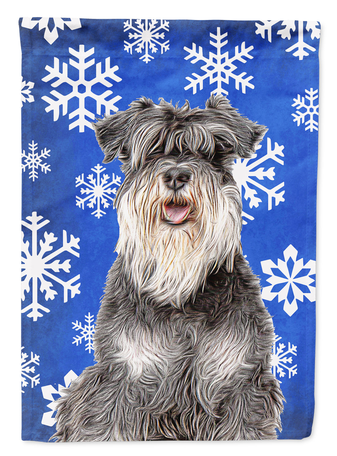 Winter Snowflakes Holiday Schnauzer Garden Flag Mailbox Decorative Yard Banner Outside Patio Artwork for Flower Beds, Garden Size, Multicolor