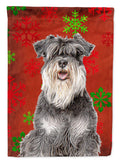 Red Snowflakes Holiday Christmas  Schnauzer Garden Flag Mailbox Decorative Yard Banner Outside Patio Artwork for Flower Beds, Garden Size, Multicolor
