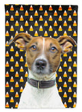 Candy Corn Halloween Jack Russell Terrier Garden Flag Mailbox Decorative Yard Banner Outside Patio Artwork for Flower Beds, Garden Size, Multicolor