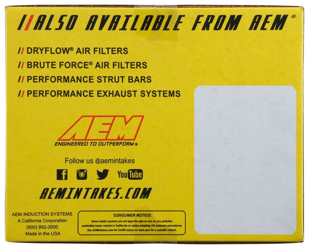 AEM Induction Cold Air Intake Syst em AIP21-683C