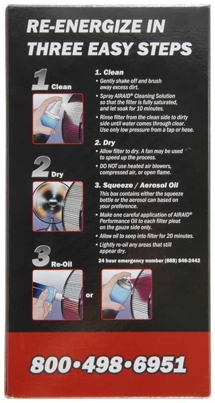 Airaid Renew Kit - 12oz Cleaner / 8oz Squeeze Oil 790-550