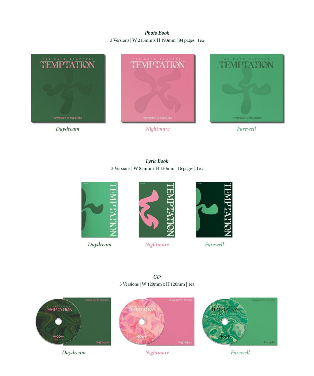 TXT (Tomorrow x Together) 5th Mini Album - The Name Chapter:  Temptation (Open Box, No Inclusions)