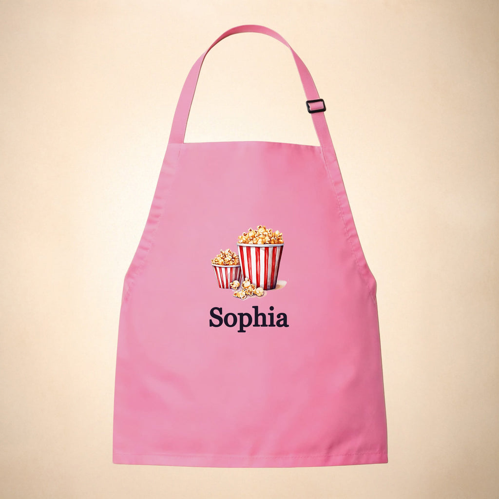 Personalized Kids Apron for Cooking, Food Designs Unisex Aprons, Pancake, Burger, Hotdog, Popcorn, Cupcake