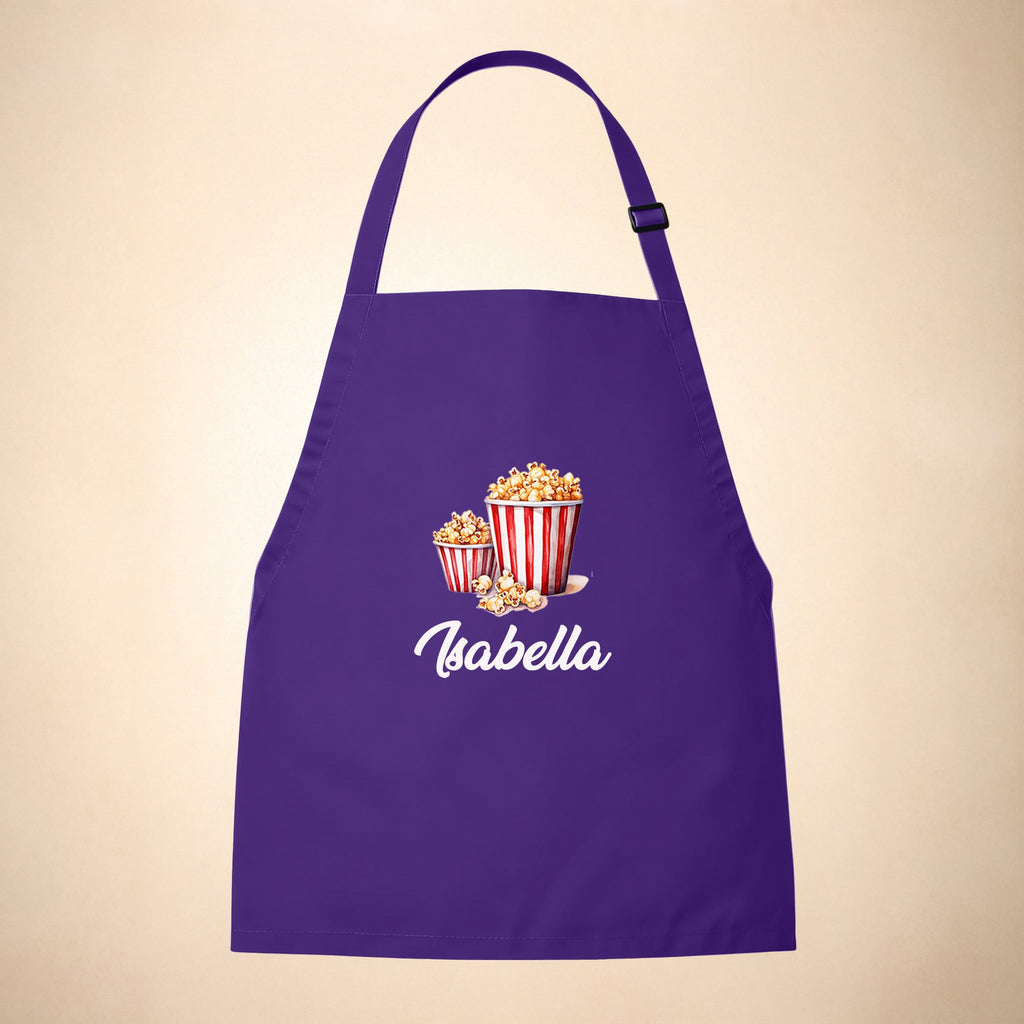 Personalized Kids Apron for Cooking, Food Designs Unisex Aprons, Pancake, Burger, Hotdog, Popcorn, Cupcake