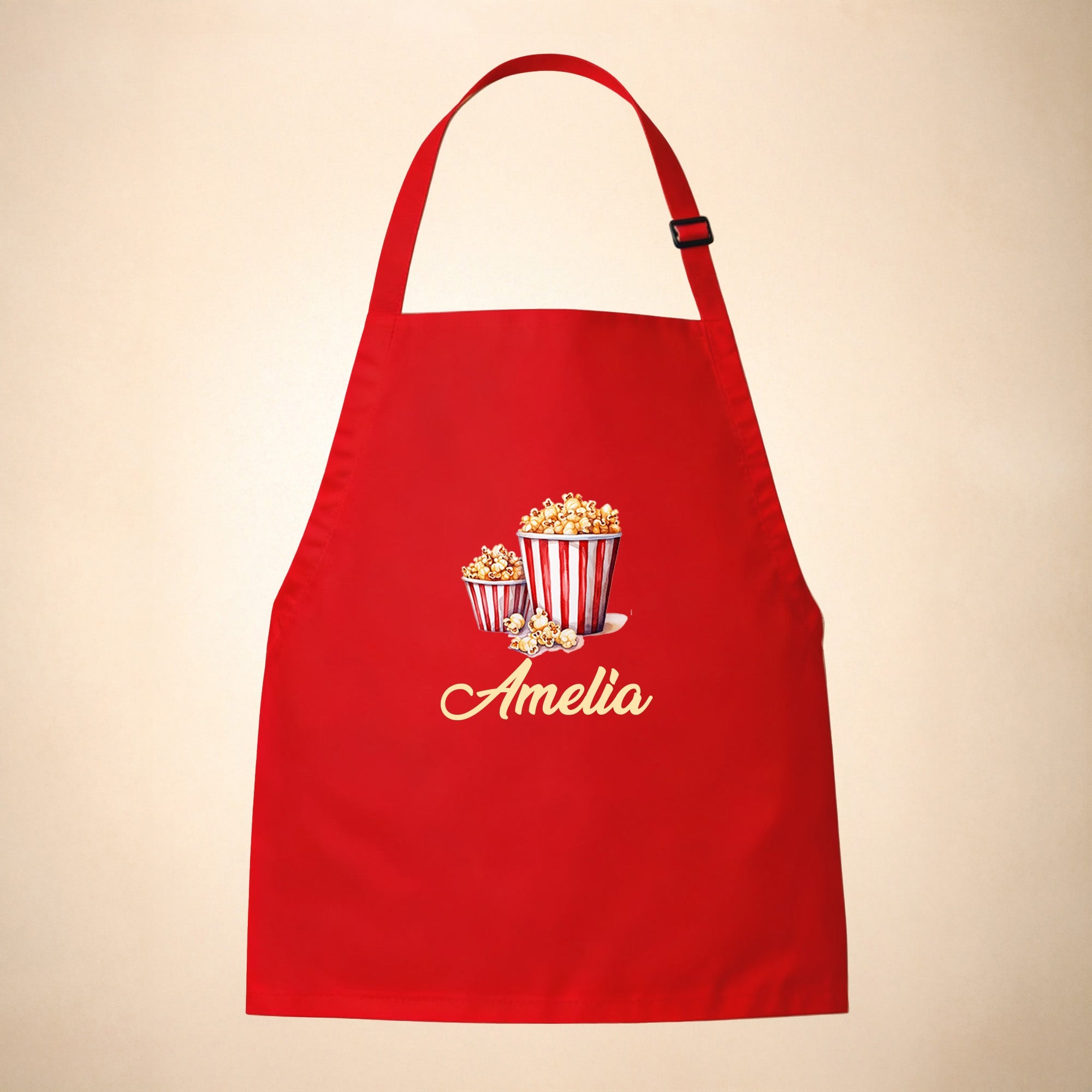 Personalized Kids Apron for Cooking, Food Designs Unisex Aprons, Pancake, Burger, Hotdog, Popcorn, Cupcake