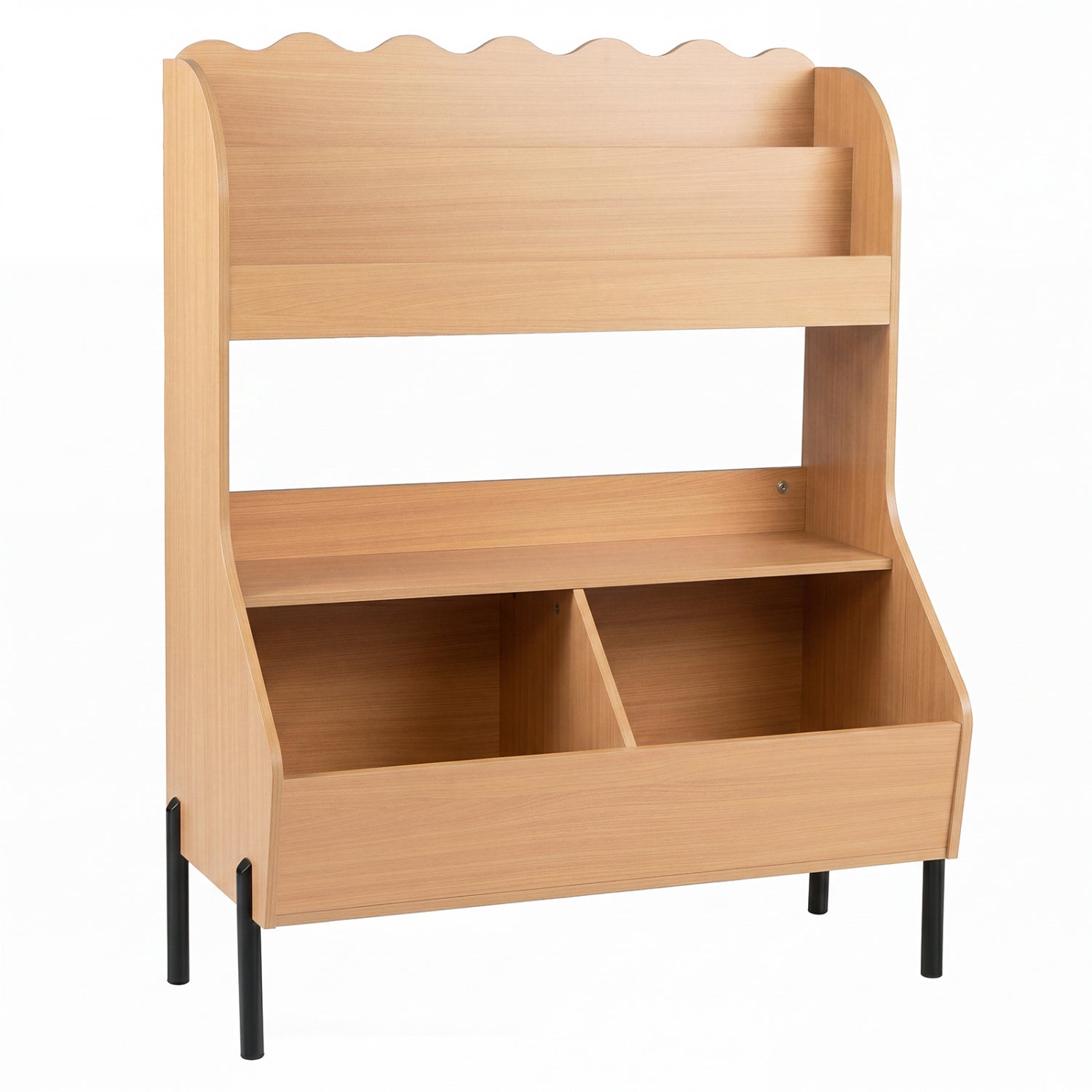 Kids Toy Storage Organizer with Bookshelf and Bins