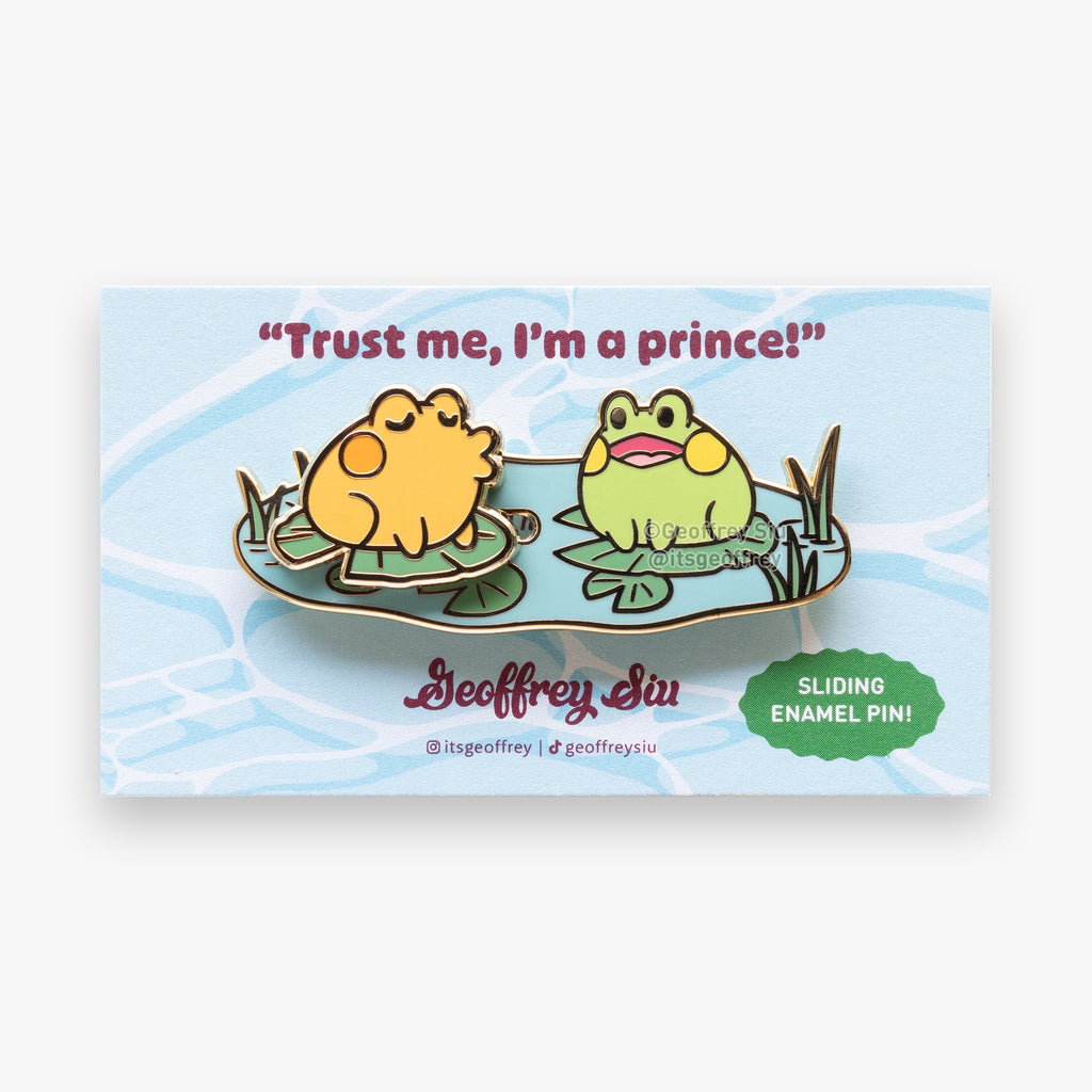 Kissing Frogs Sliding Hard Enamel Pin