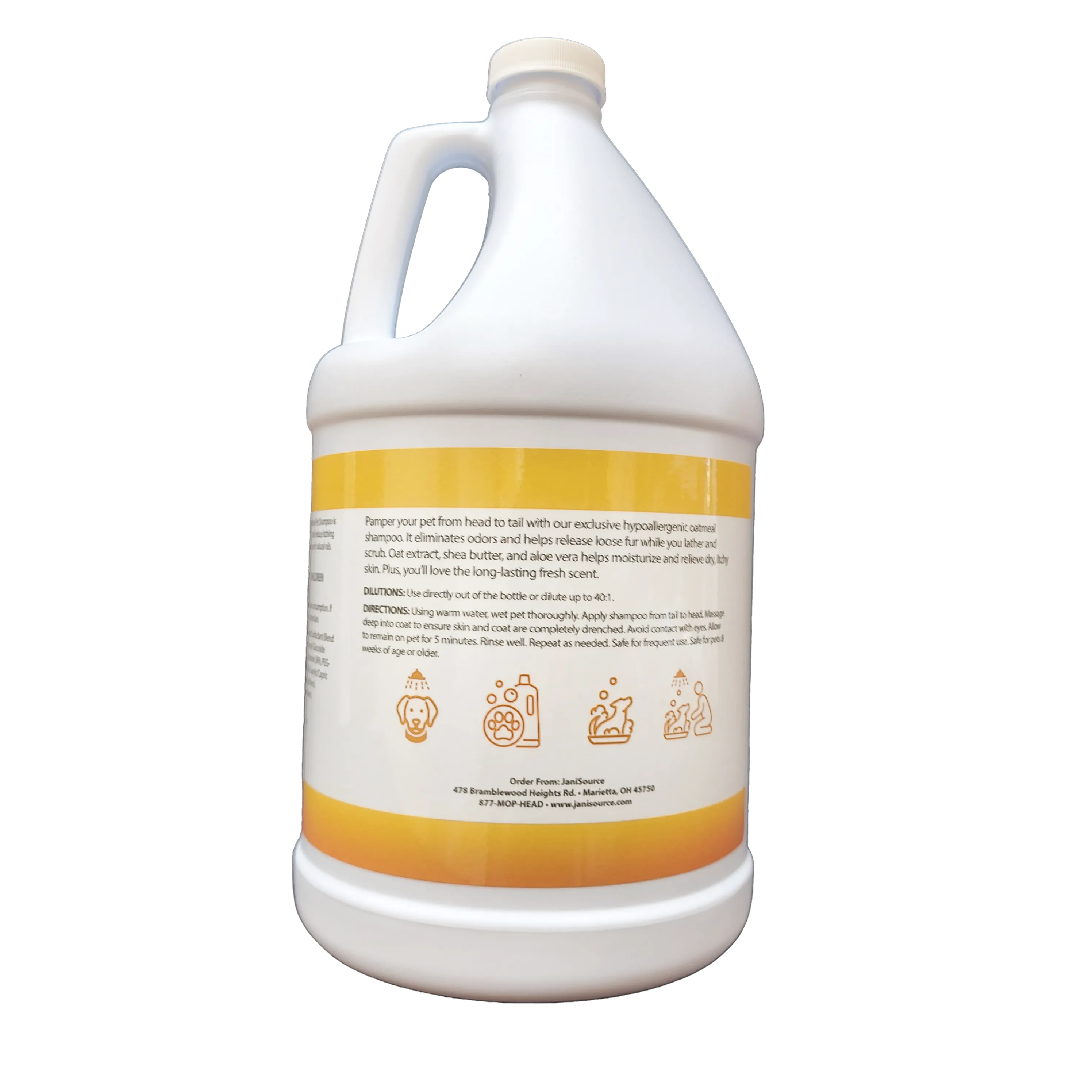 KittyPups Natural Oatmeal Pet Shampoo, Concentrated Gallon