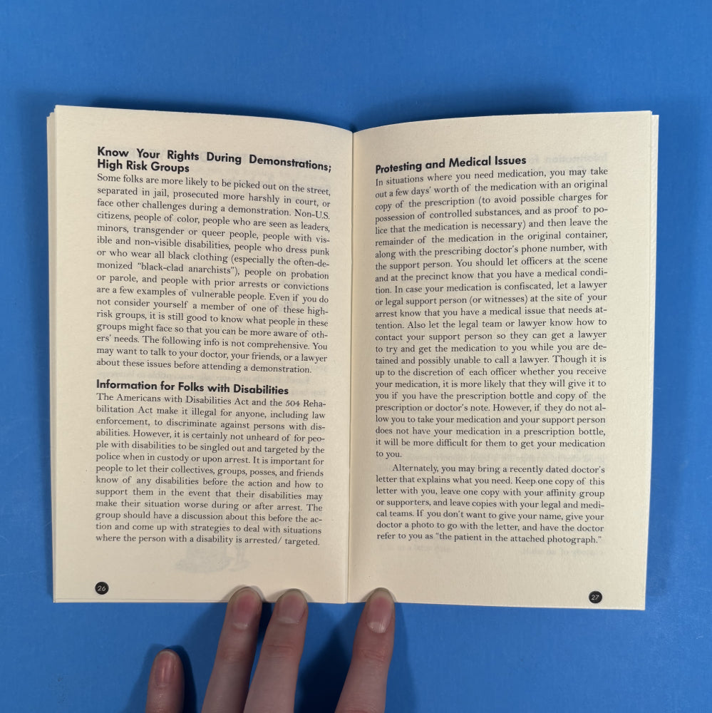Zine - Know Your Rights: Protect Yourself and Your Community from Police, ICE, the FBI, and the Justice System
