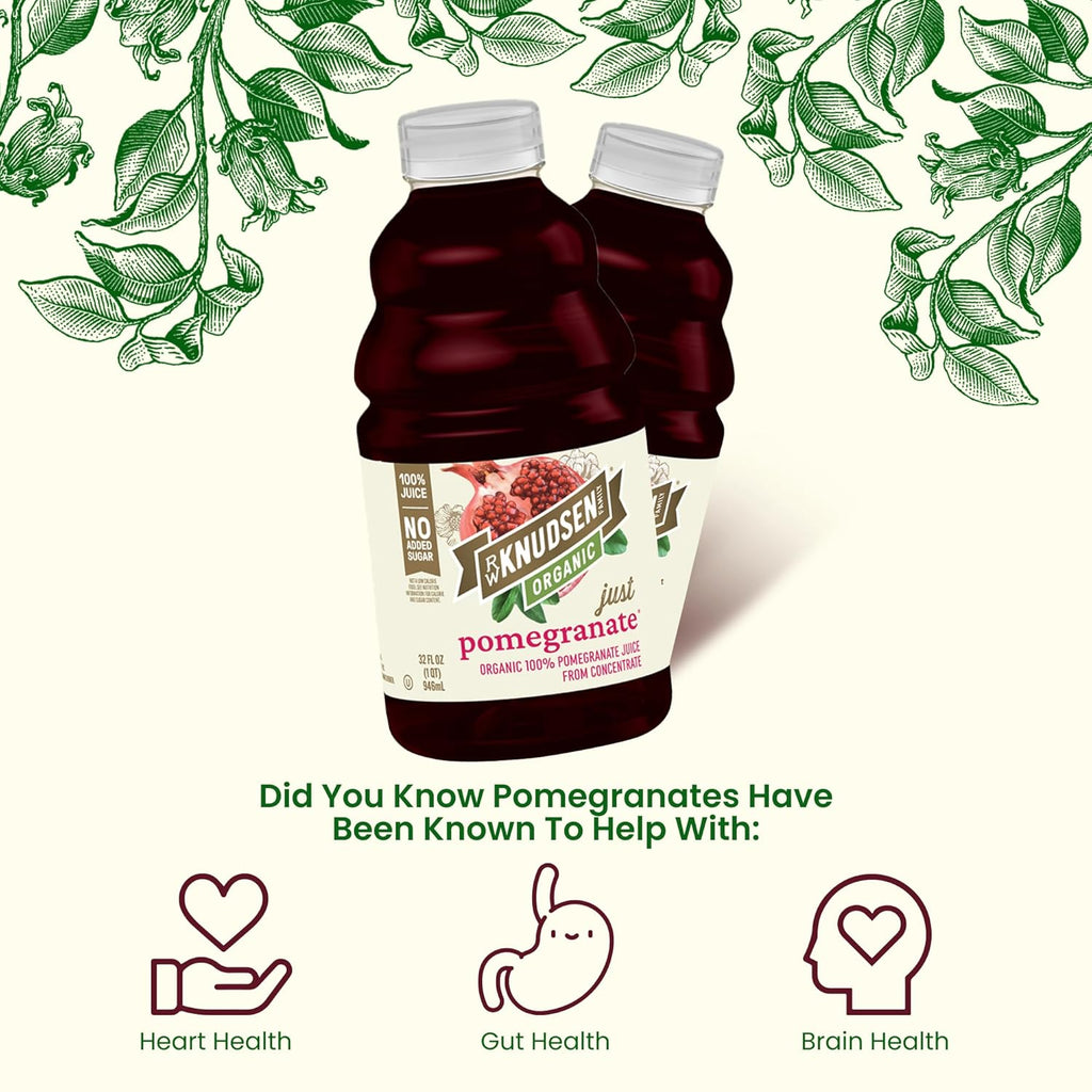 R.W. Knudsen Just Pomegranate Juice, 32 fl oz, Pack of 6
