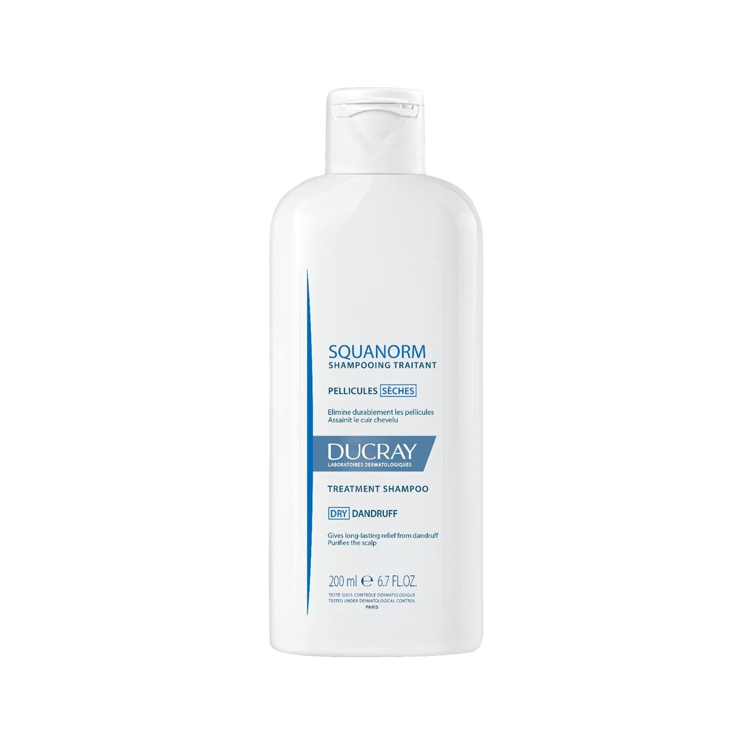 Ducray Squanorm Anti-Dandruff Shampoo for Dry Scalp - 200ml, Gentle & Effective Treatment