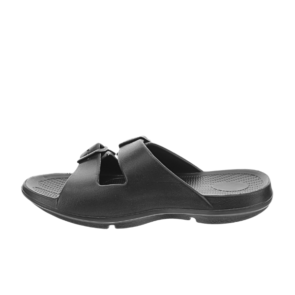 Sovella Men's Buckle Slide Black
