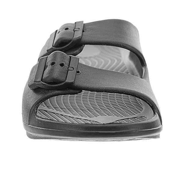 Sovella Men's Buckle Slide Black