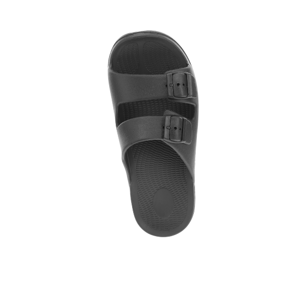 Sovella Men's Buckle Slide Black