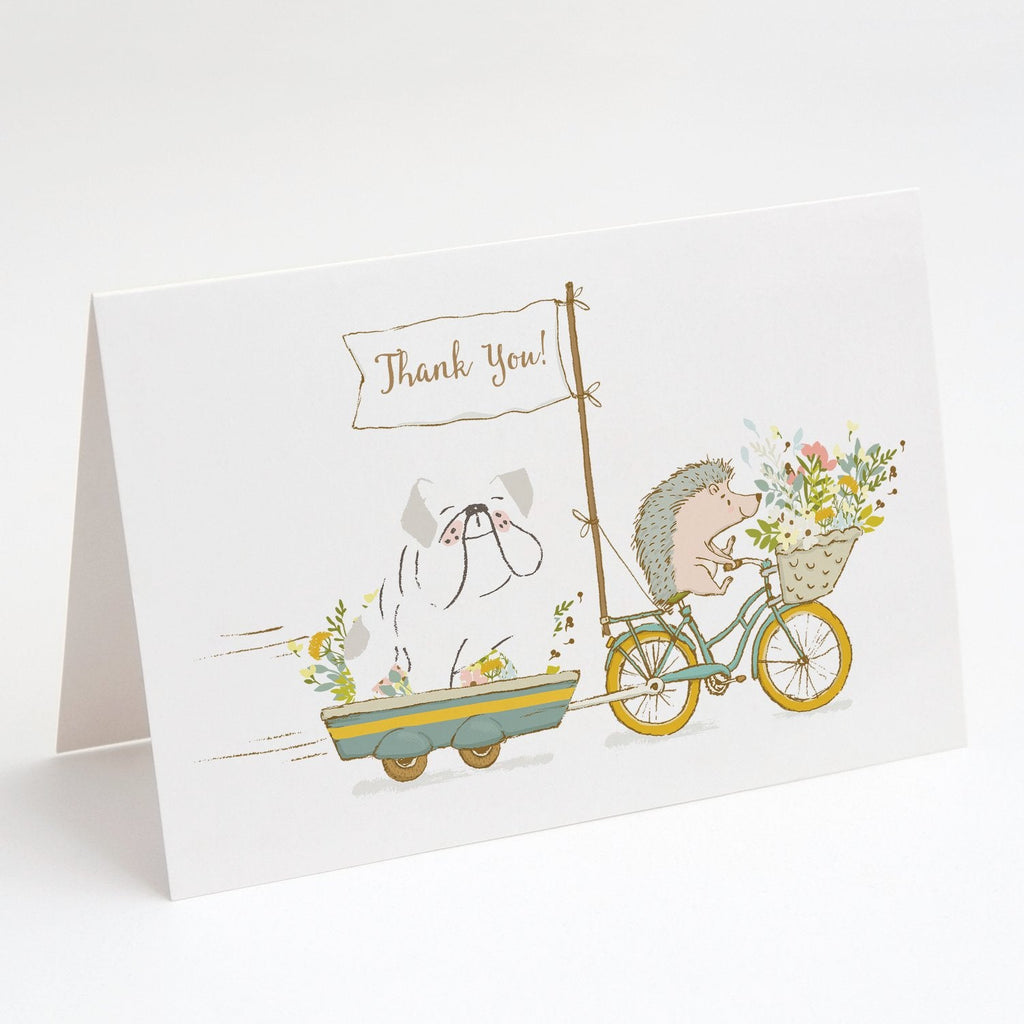 English Bulldog White Greeting Cards Pack of 8 Blank Cards with Envelopes Whimsical A7 Size 5x7