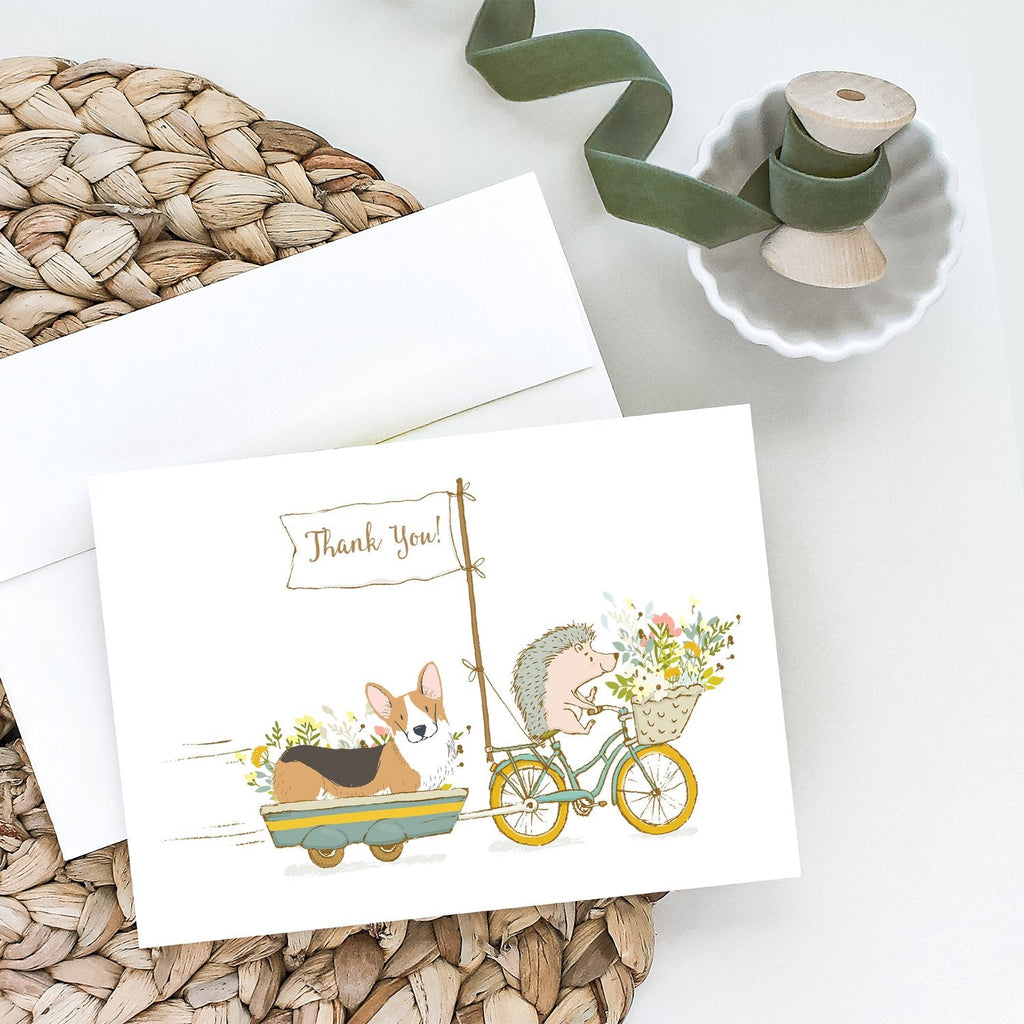 Corgi Pembroke Tricolor Greeting Cards Pack of 8 Blank Cards with Envelopes Whimsical A7 Size 5x7