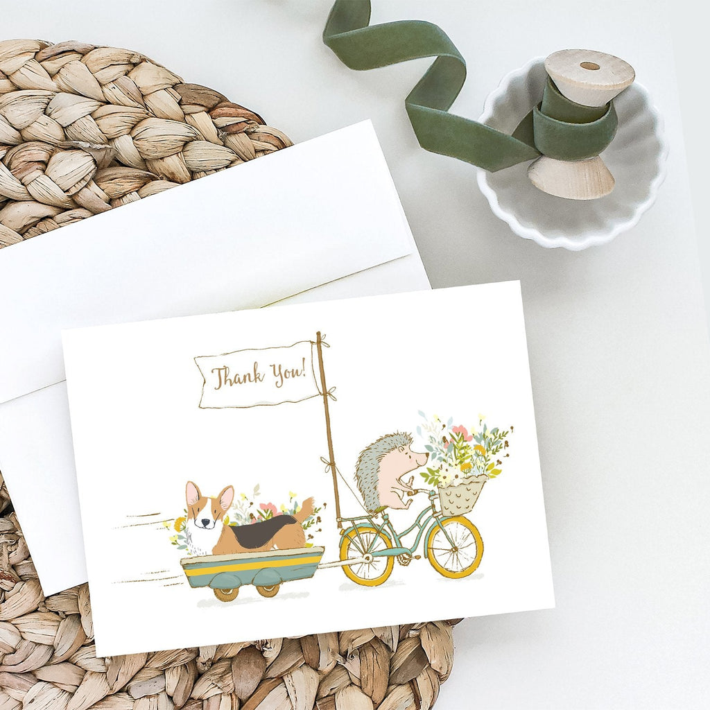 Corgi Cardigan Tricolor Greeting Cards Pack of 8 Blank Cards with Envelopes Whimsical A7 Size 5x7