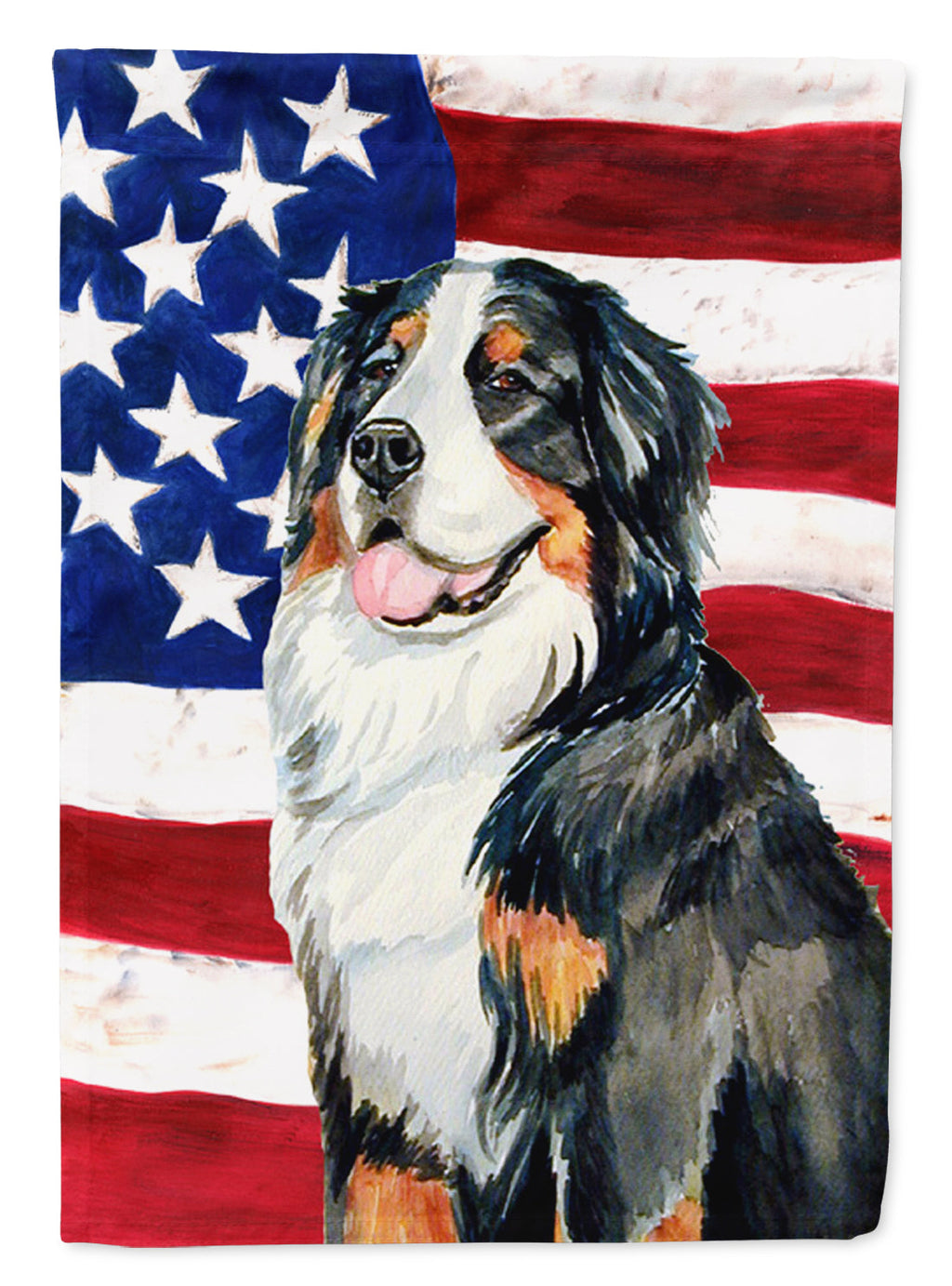 USA American Flag with Bernese Mountain Dog Garden Flag Mailbox Decorative Yard Banner Outside Patio Artwork for Flower Beds, Garden Size, Multicolor