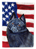 USA American Flag with Schipperke Garden Flag Mailbox Decorative Yard Banner Outside Patio Artwork for Flower Beds, Garden Size, Multicolor