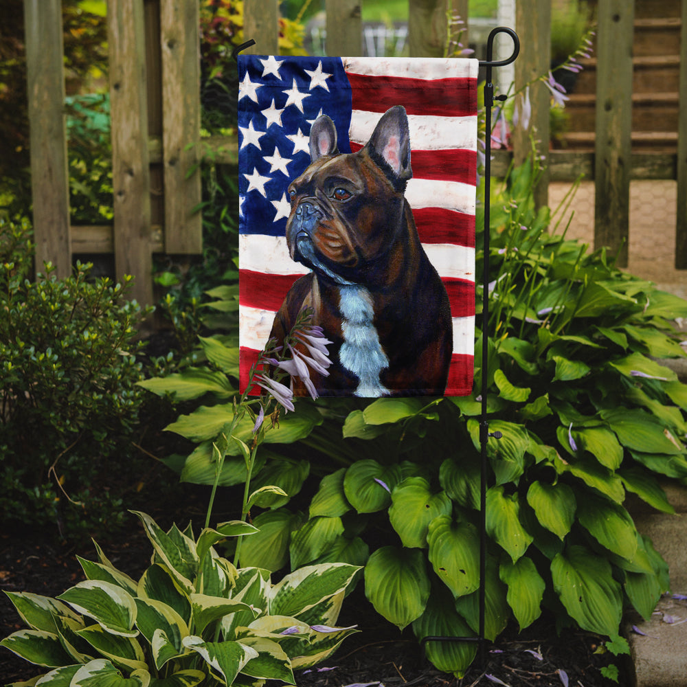 USA American Flag with French Bulldog Garden Flag Mailbox Decorative Yard Banner Outside Patio Artwork for Flower Beds, Garden Size, Multicolor
