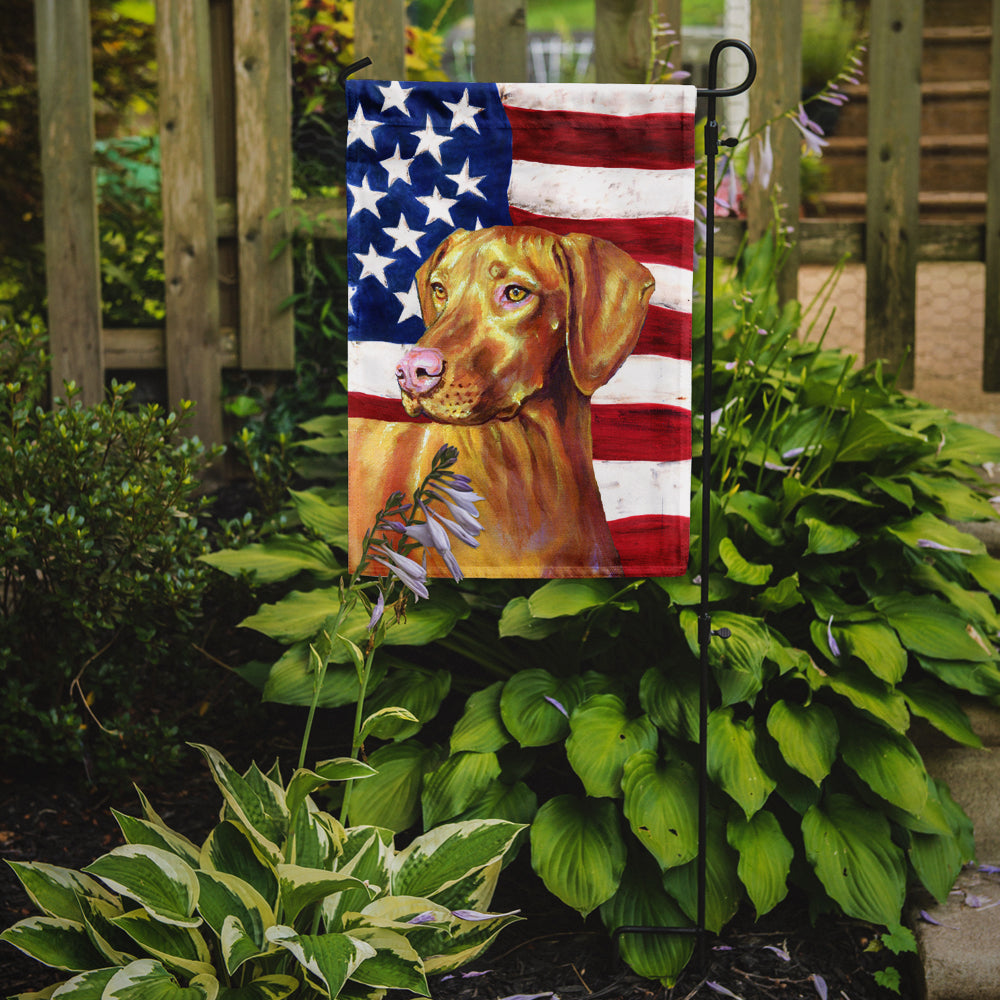 USA American Flag with Vizsla Garden Flag Mailbox Decorative Yard Banner Outside Patio Artwork for Flower Beds, Garden Size, Multicolor