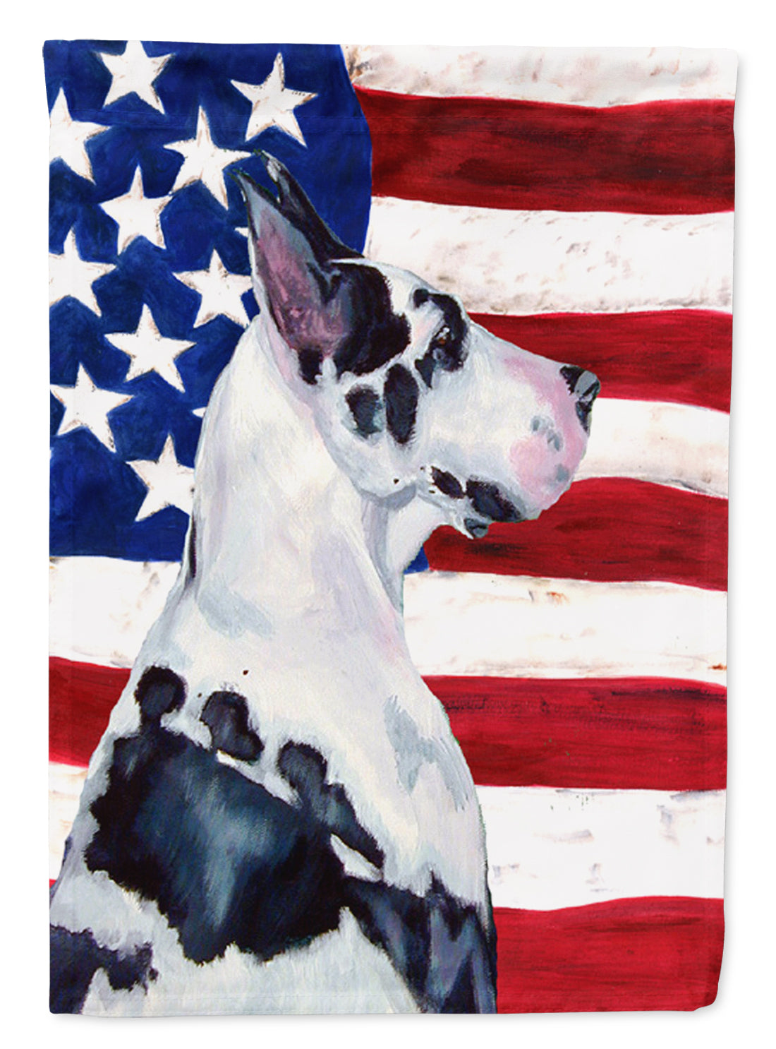 USA American Flag with Great Dane Garden Flag Mailbox Decorative Yard Banner Outside Patio Artwork for Flower Beds, Garden Size, Multicolor