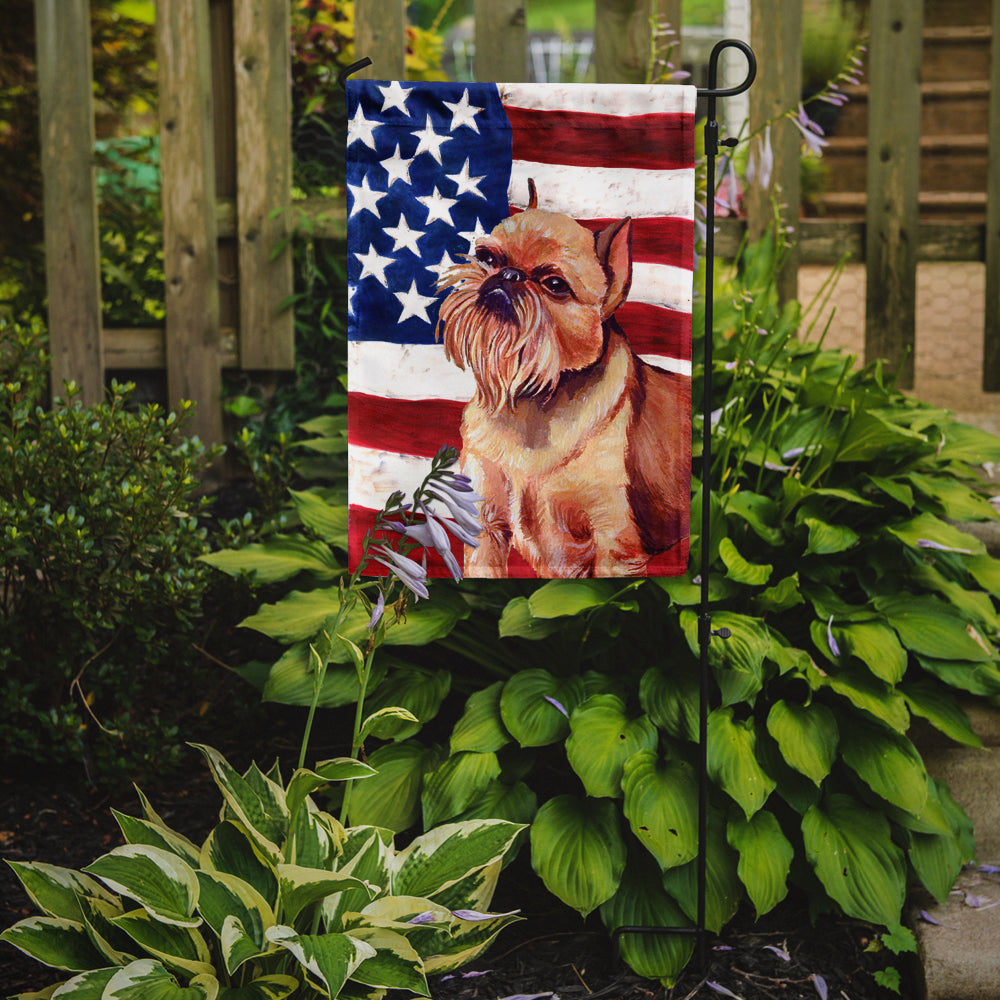 USA American Flag with Brussels Griffon Garden Flag Mailbox Decorative Yard Banner Outside Patio Artwork for Flower Beds, Garden Size, Multicolor