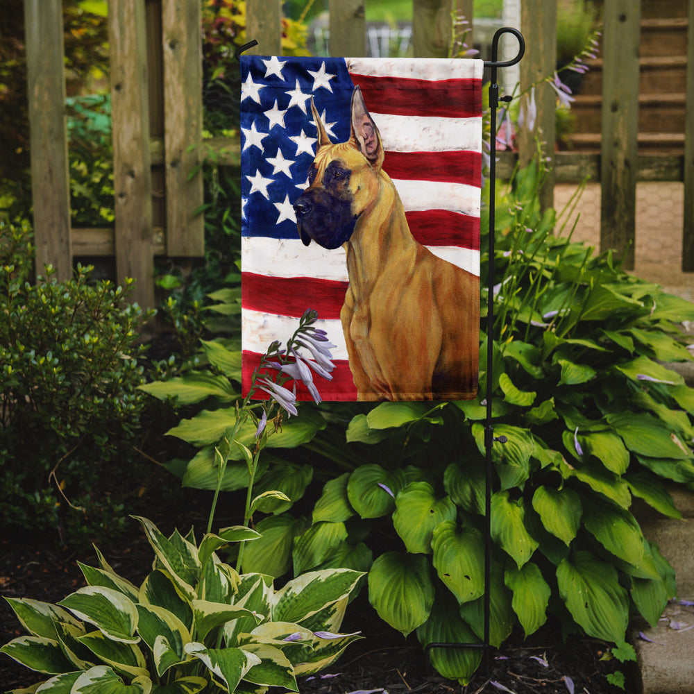 USA American Flag with Great Dane Garden Flag Mailbox Decorative Yard Banner Outside Patio Artwork for Flower Beds, Garden Size, Multicolor
