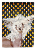 Chinese Crested Candy Corn Halloween Portrait Garden Flag Mailbox Decorative Yard Banner Outside Patio Artwork for Flower Beds, Garden Size, Multicolor