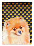Pomeranian Candy Corn Halloween Portrait Garden Flag Mailbox Decorative Yard Banner Outside Patio Artwork for Flower Beds, Garden Size, Multicolor