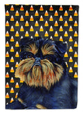 Brussels Griffon Candy Corn Halloween Portrait Garden Flag Mailbox Decorative Yard Banner Outside Patio Artwork for Flower Beds, Garden Size, Multicolor