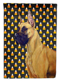 Great Dane Candy Corn Halloween Portrait Garden Flag Mailbox Decorative Yard Banner Outside Patio Artwork for Flower Beds, Garden Size, Multicolor