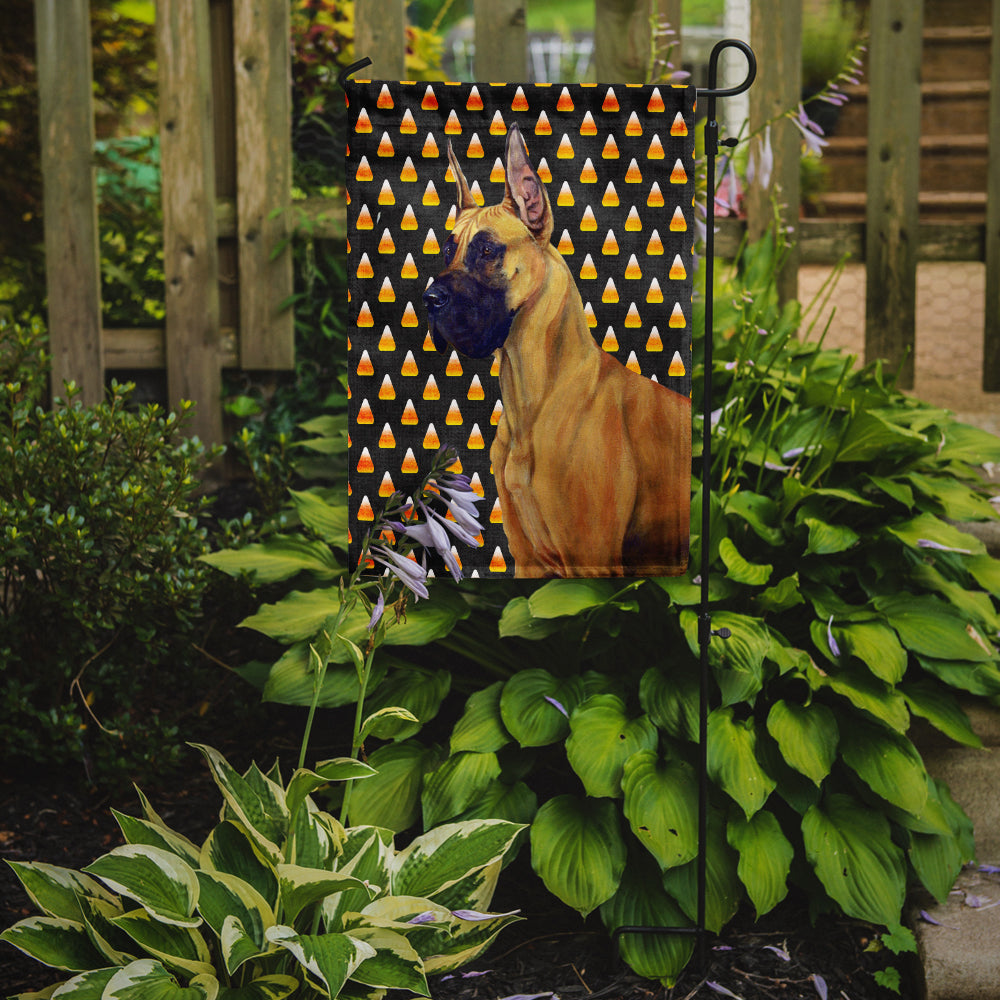 Great Dane Candy Corn Halloween Portrait Garden Flag Mailbox Decorative Yard Banner Outside Patio Artwork for Flower Beds, Garden Size, Multicolor