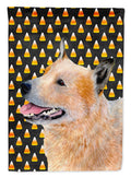 Australian Cattle Dog Candy Corn Halloween Portrait Garden Flag Mailbox Decorative Yard Banner Outside Patio Artwork for Flower Beds, Garden Size, Multicolor