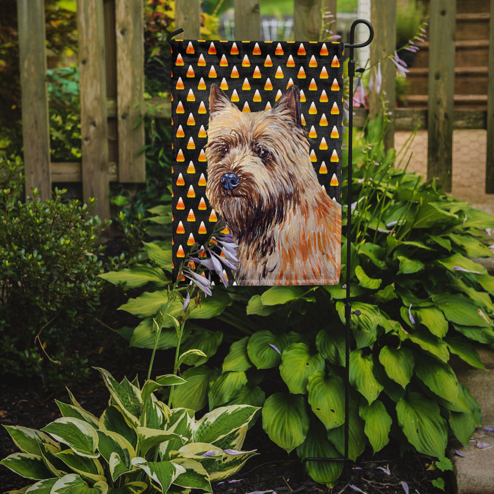 Cairn Terrier Candy Corn Halloween Portrait Garden Flag Mailbox Decorative Yard Banner Outside Patio Artwork for Flower Beds, Garden Size, Multicolor