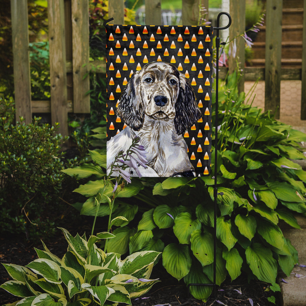 English Setter Candy Corn Halloween Portrait Garden Flag Mailbox Decorative Yard Banner Outside Patio Artwork for Flower Beds, Garden Size, Multicolor