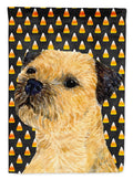 Border Terrier Candy Corn Halloween Portrait Garden Flag Mailbox Decorative Yard Banner Outside Patio Artwork for Flower Beds, Garden Size, Multicolor