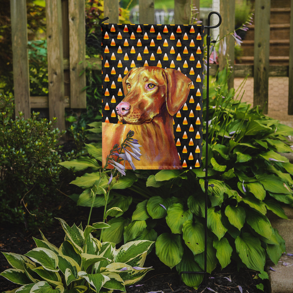 Vizsla Candy Corn Halloween Portrait Garden Flag Mailbox Decorative Yard Banner Outside Patio Artwork for Flower Beds, Garden Size, Multicolor