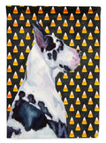 Great Dane Candy Corn Halloween Portrait Garden Flag Mailbox Decorative Yard Banner Outside Patio Artwork for Flower Beds, Garden Size, Multicolor
